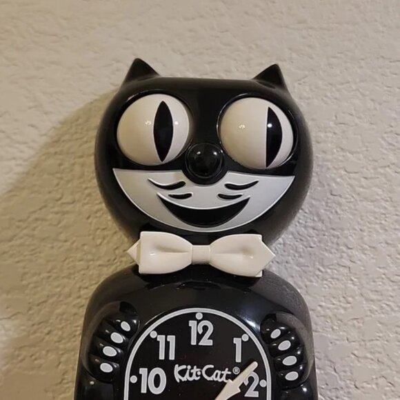 Original Full Sized Black Kit Kat Cat Klock Clock - Picture 3 of 4